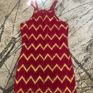 Hot Pink and Gold Dress